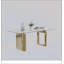 Table de salle à manger rectangulaire en verre trempé épais 0,47 po