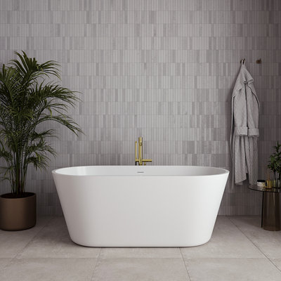 Baignoire autoportante 59 "avec drain interne Streamline