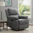 Gray Swivel Rocking Chair Designed For Small Spaces; Suitable For Living Rooms And Bedrooms.