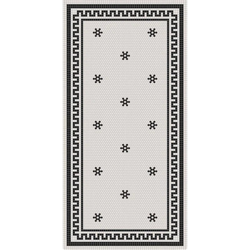 Tuxedo Black Cushioned Kitchen Mat, Rectangle 2' x 4'