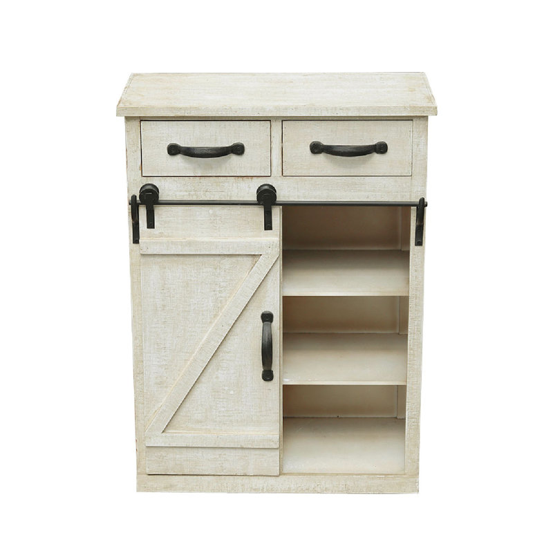 Akeyia Accent Cabinet, Distressed White