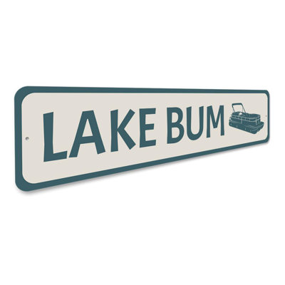 Lake Bum Aluminum Sign
