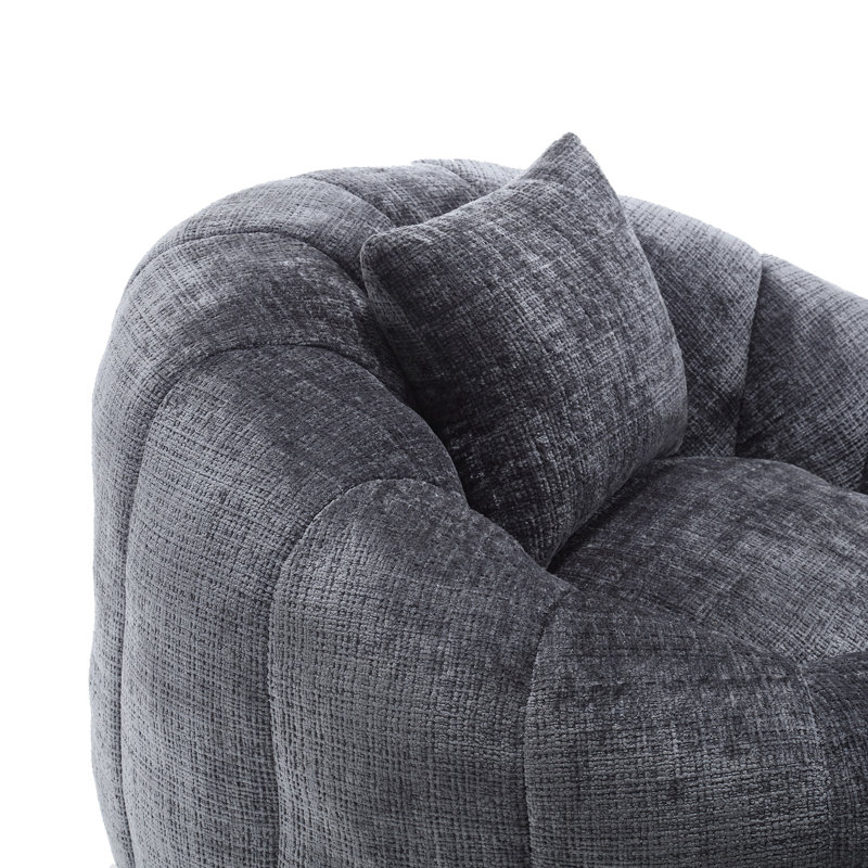 UNITED WE WIN Modern Bean Bag Chairs, Gray