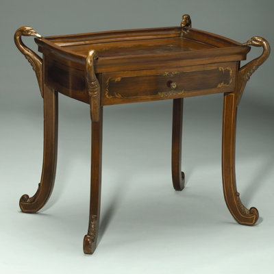 Solid Wood Tray Top 1 End Table with Storage