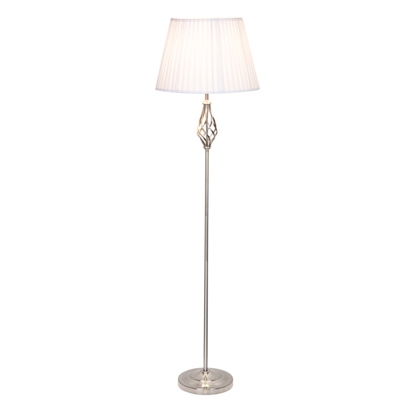 Backus 165cm Traditional Floor Lamp, Silver