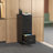 3 Drawer Metal Vertical File Cabinet With Lock And Card Slot Office Home Vertical File Cabinet For A4 Legal/Letter Size Narrow File Cabinet Locked,Assembly Required (Black)-120691153