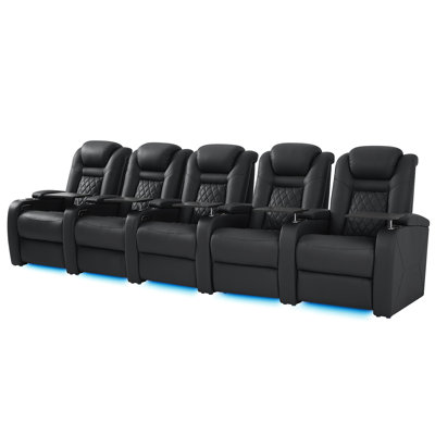 Canapé inclinable en cuir fleur avec accoudoirs à mémoire de forme Zero Gravity