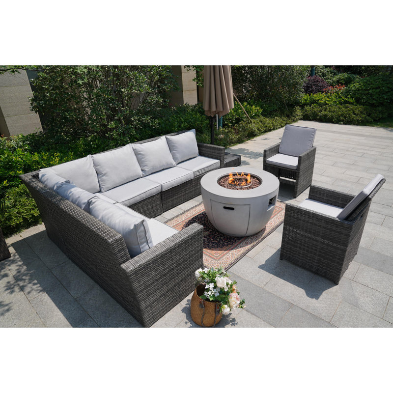 8 - Person Patio Conversation Set with Cushions