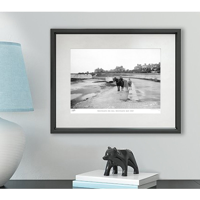 Westgate On Sea, Westgate Bay 1907 by Francis Frith - Single Picture Frame Print, 28cm H x 36cm W x 2.3cm D