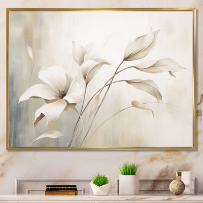 White Botanical Elegance III - Abstract Botanicals Wall Art Decor