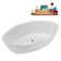 67" Streamline Soaking Freestanding Tub and Tray With Internal Drain
