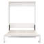 Lit escamotable double pleine grandeur, lit escamotable de 61,5 po avec armoire pour bureau, parfait pour la chambre d'amis, bureau, bureau, blanc