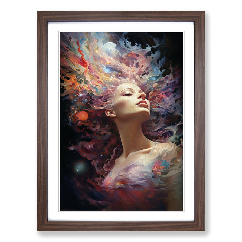 Universe Realism Art - Framed Print, 34cm H x 25cm W, Walnut Framed