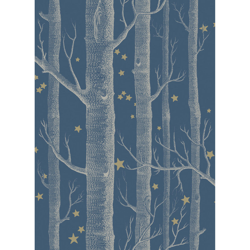 Whimsical Floral Wallpaper Roll, Midnight