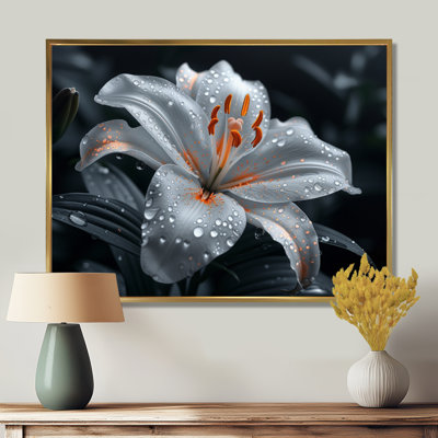 Photo de lys jardin blanc en cristal - lys