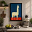 Modernist Llama Mid-Century 1 Piece Wrapped Canvas Wall Art-136717659-136717660