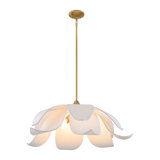 Luminaire suspendu 6 lumières Elsie en laiton chaud