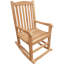 Ensemble de patio 3 pièces en bois de teck avec 2 chaises berçantes et table d'appoint Oceanside
