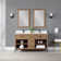 Kesia 60'' Double Bathroom Vanity with Cultured Marble Top with Mirror
