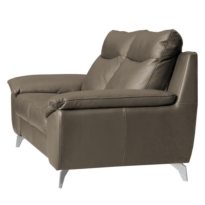 Edelweiss 2 Seater Genuine Leather Sofa, Taupe