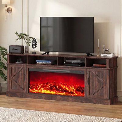 Meuble télé pour téléviseur de 85 po ou moins avec foyer