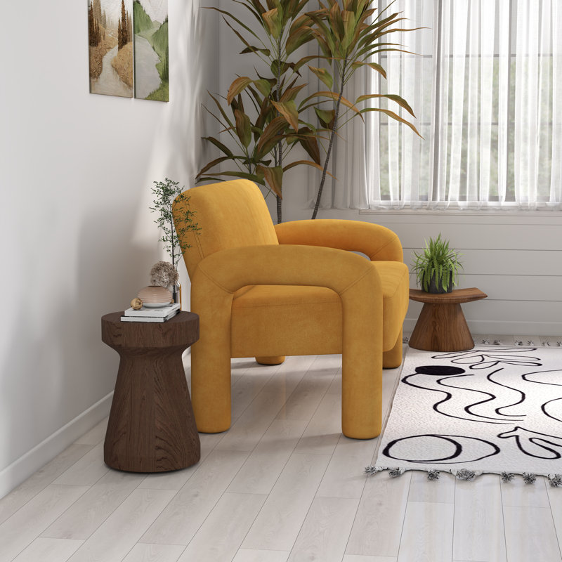 Causeuse en velours 2 places Iryanna, Jaune