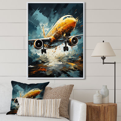 Orange Aerodynamics Plane - Plane Canvas Prints