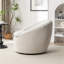 Fauteuil demi-tonneau moderne en tissu Teddy Boucle-319395407