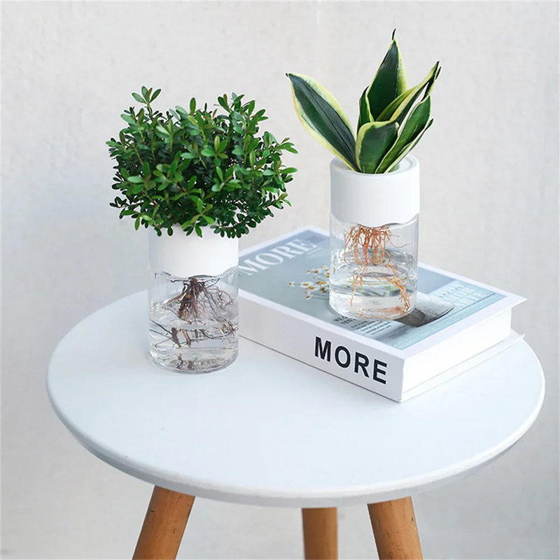 Mini vase de bureau en PET transparent