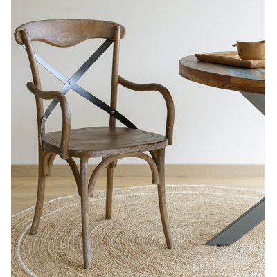 Stanhope Cross Back Armchair in Brown