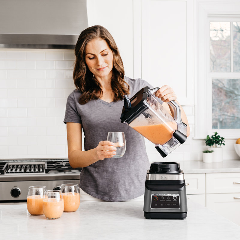 Ninja Black Stainless Steel 72-oz Countertop Blender with Variable Speed