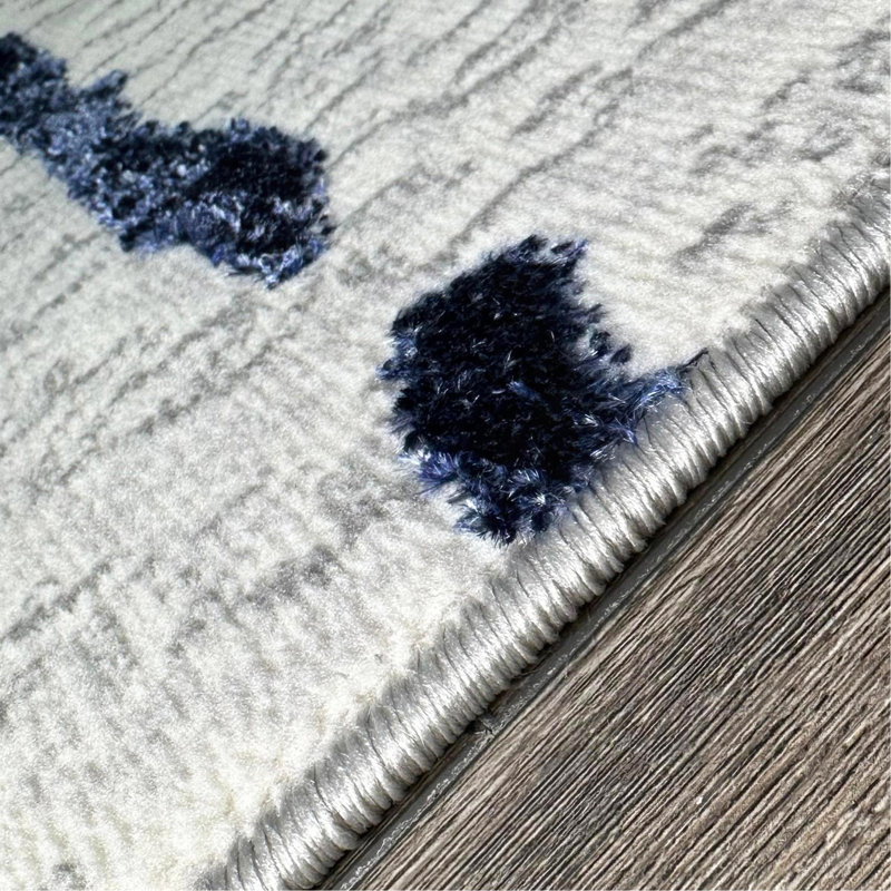 Tapis gris Shifra, Rectangle 4 pi x 5 pi 11 po