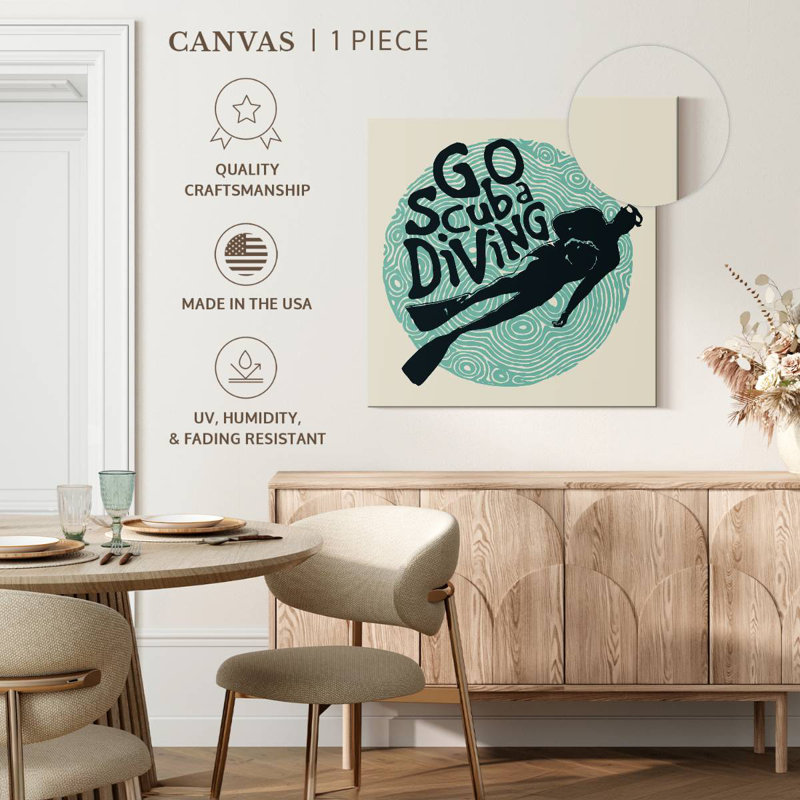 Senne Go Scuba Diving, 33" H x 33" W