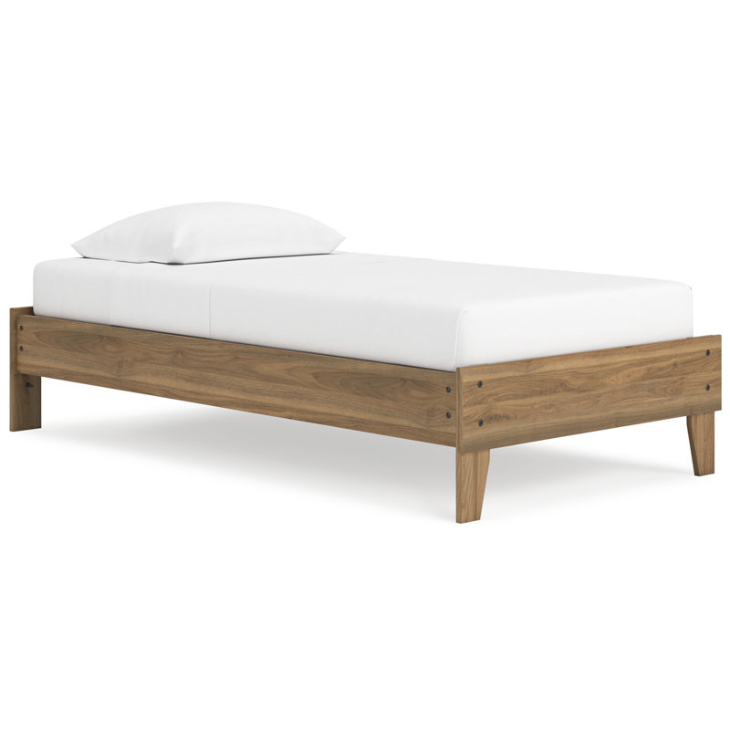 Deanlow Twin Wood Platform Bed with Storage Drawer