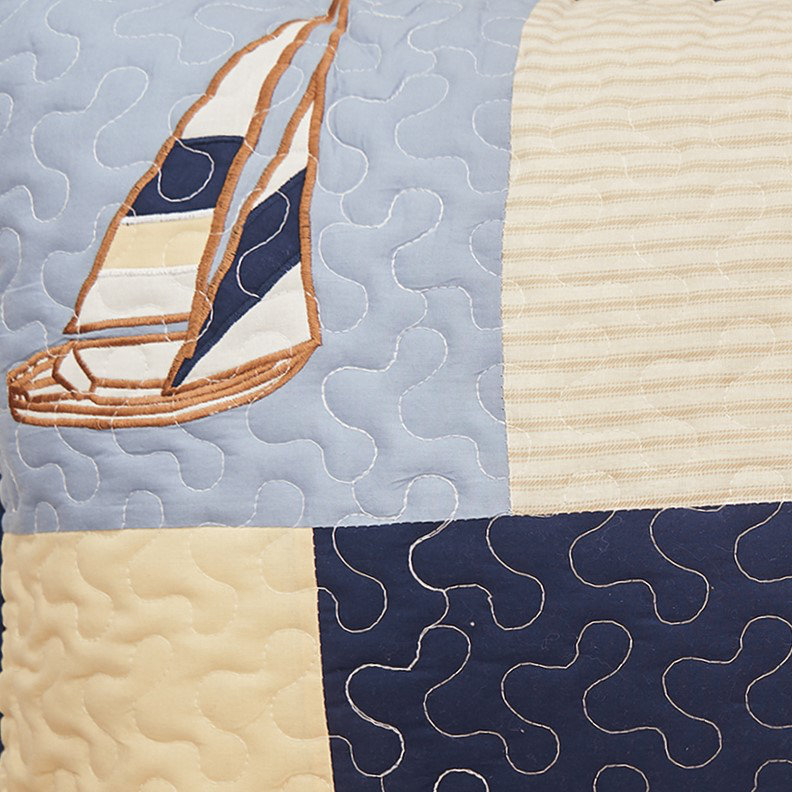 Courtepointe en coton percale Sailing, Courtepointe simple