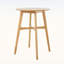 Table de bar ronde Mid-Century moderne avec pieds fuselés pour la cuisine, la salle à manger ou le bar maison, finition chêne naturel-1009846171
