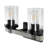 Borth Iron/Seeded Glass Rustic Farmhouse LED Vanity Light-19216085-23242562