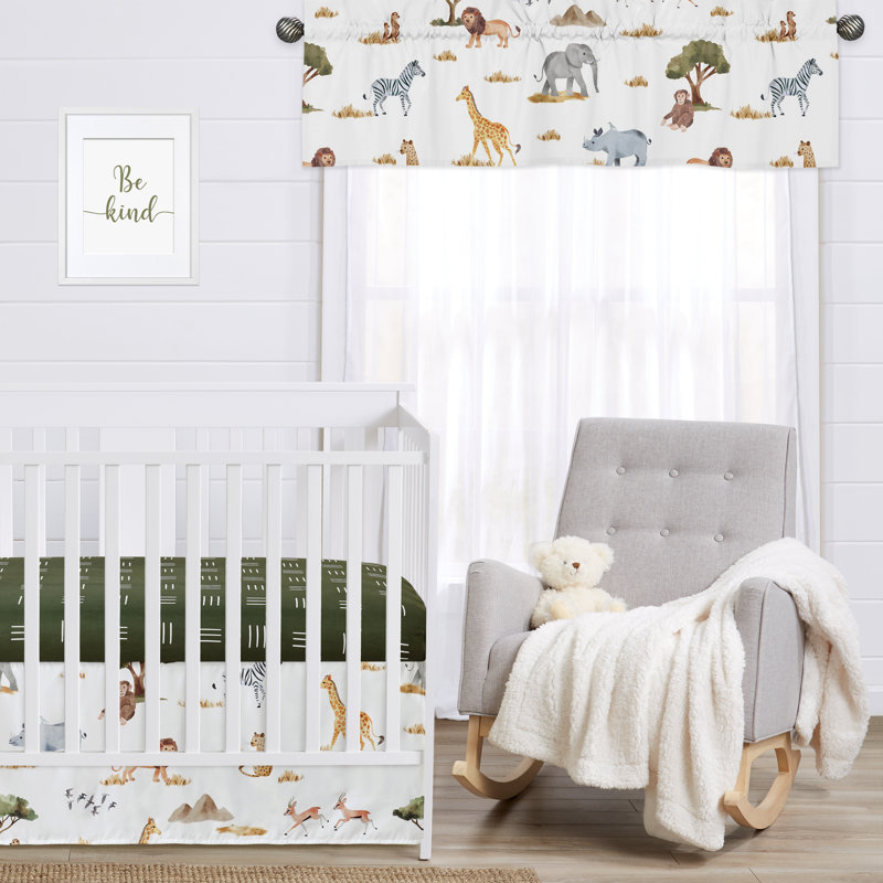 Safari Jungle Animals Multicolor Rod Pocket Window Valance