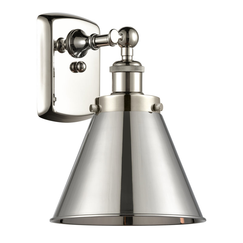 Rouvin - Laiton brossé - Applique murale, Silver/Polished Nickel