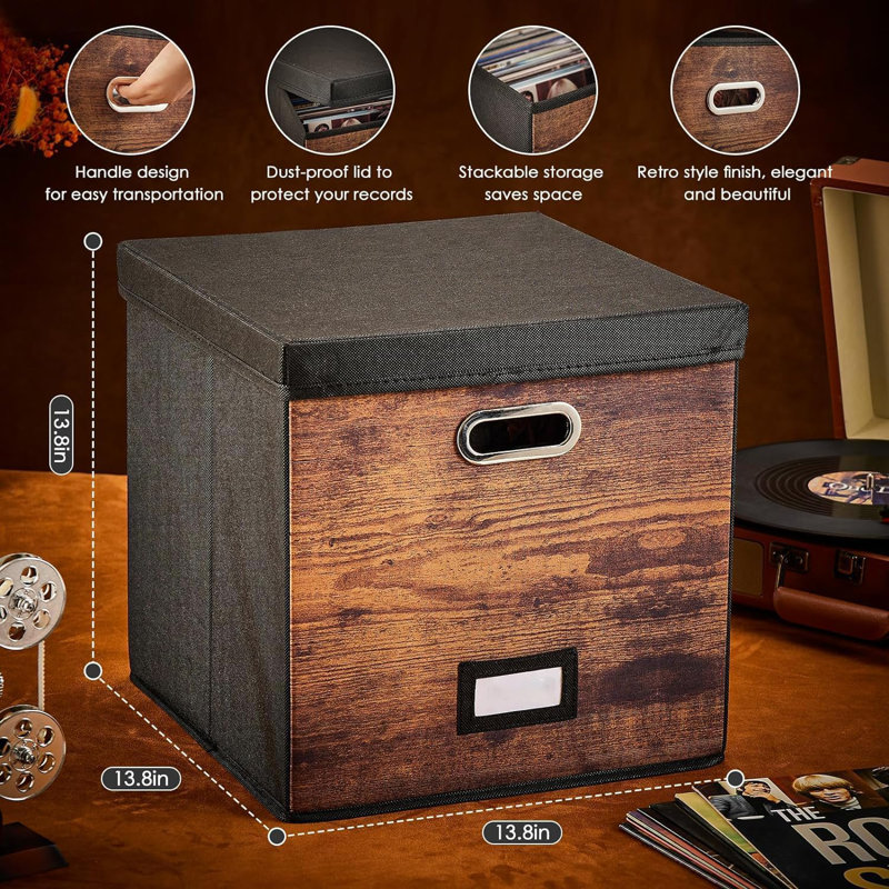 Boîte de rangement pour disque vinyle