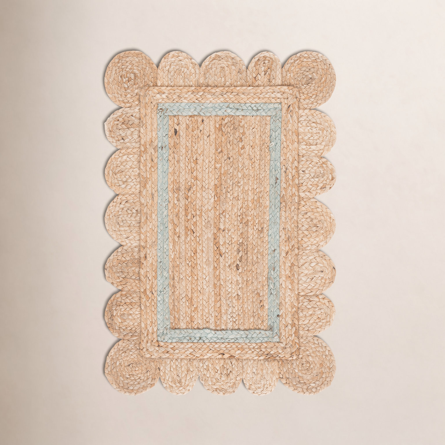 Inaki Hand-Woven Geometric Jute Rug, Rectangle 3' x 5'
