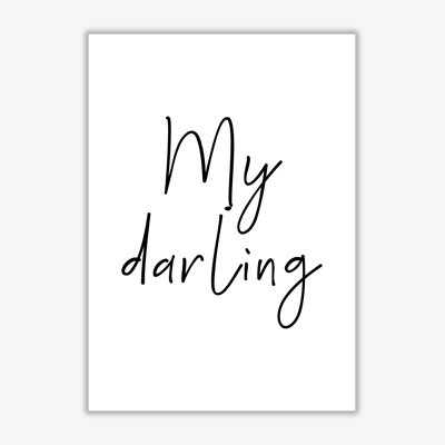 My Darling 1 Piece Single Picture Frame Wall Art