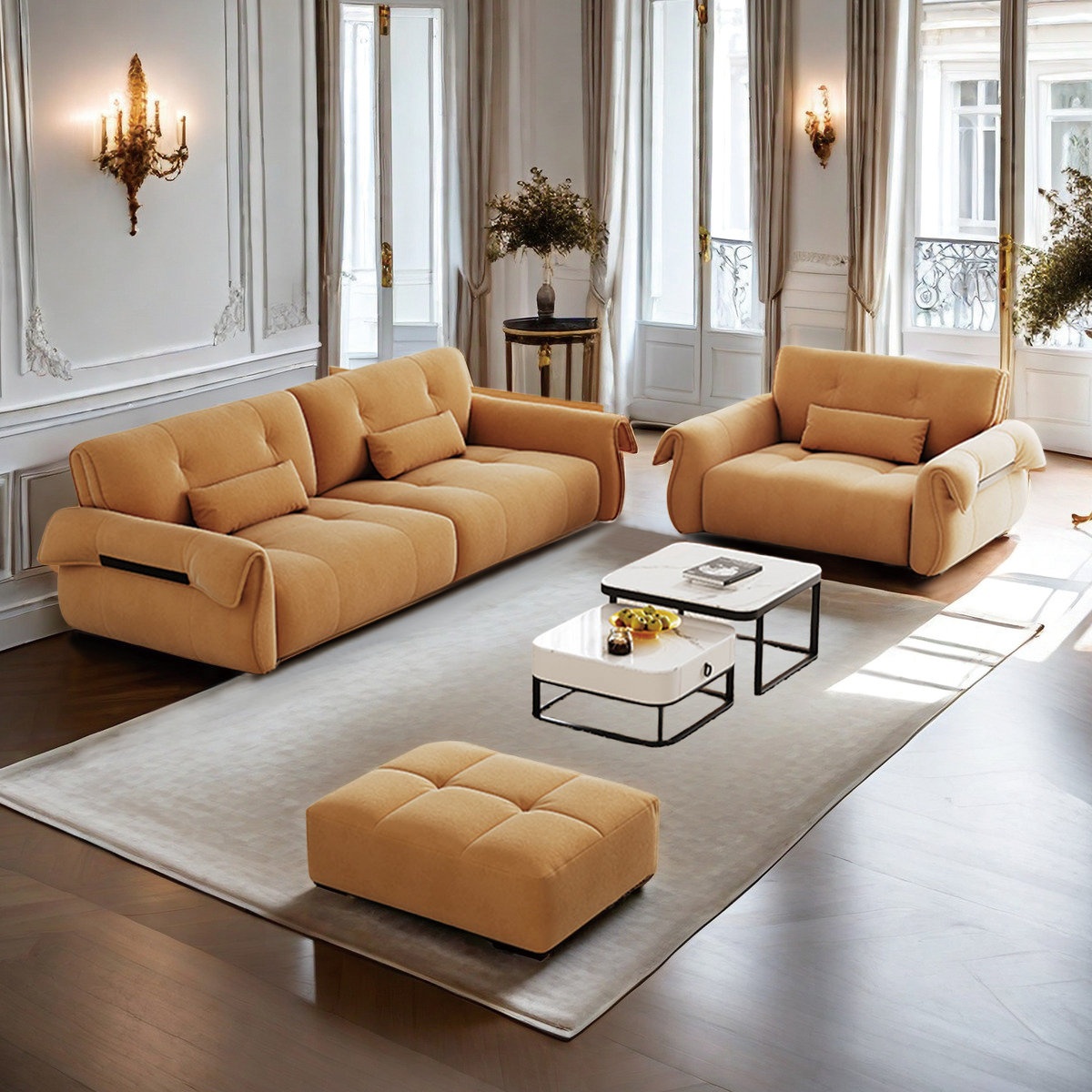 ULTORU 3 Piece Modular Living Room Set Wayfair