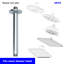 Bras de douche à fixation au plafond rond en laiton 8 po Topcraft, composant de douche universel pour pomme de douche à effet pluie-90579282