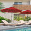 Parasol de patio avec inclinaison à bouton-poussoir Loda Market-1440875894