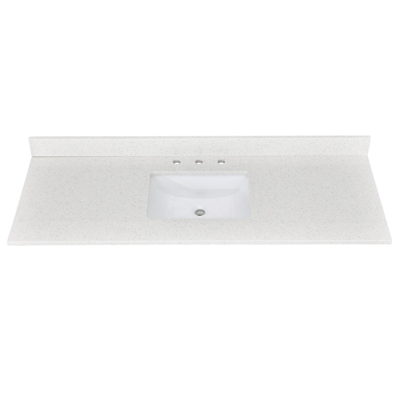 60'' Quartz Single Bathroom Vanity Top with Sink