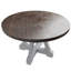 Table de salle à manger 54 po blanche, style traditionnel, bois d'hévéa massif, 4 sièges élégants, look contemporain