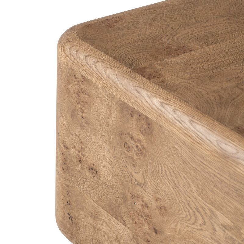 Talessi Square Coffee Table-Wheat Medium Burl Oak
