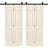 Paneled MDF Composite Double Bifold Barn Doors with Installation Hardware Kit-86925209-87327913