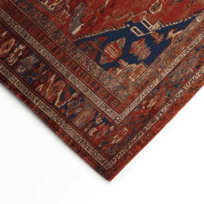 Persian Brown Indoor and Outdoor Area Rug, Rectangle 9' x 12'